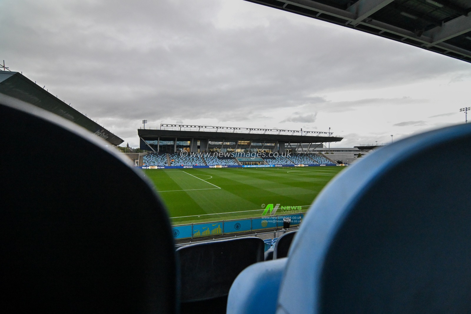 A general view of the Manchester City Academy Stadium prior to the UEFA Women's Champions League match  - Group D - Manchester City vs Barcelona at Manchester City Academy Stadium, Manchester, United Kingdom, 9th October 2024

(Photo by Cody Froggatt/News Images)