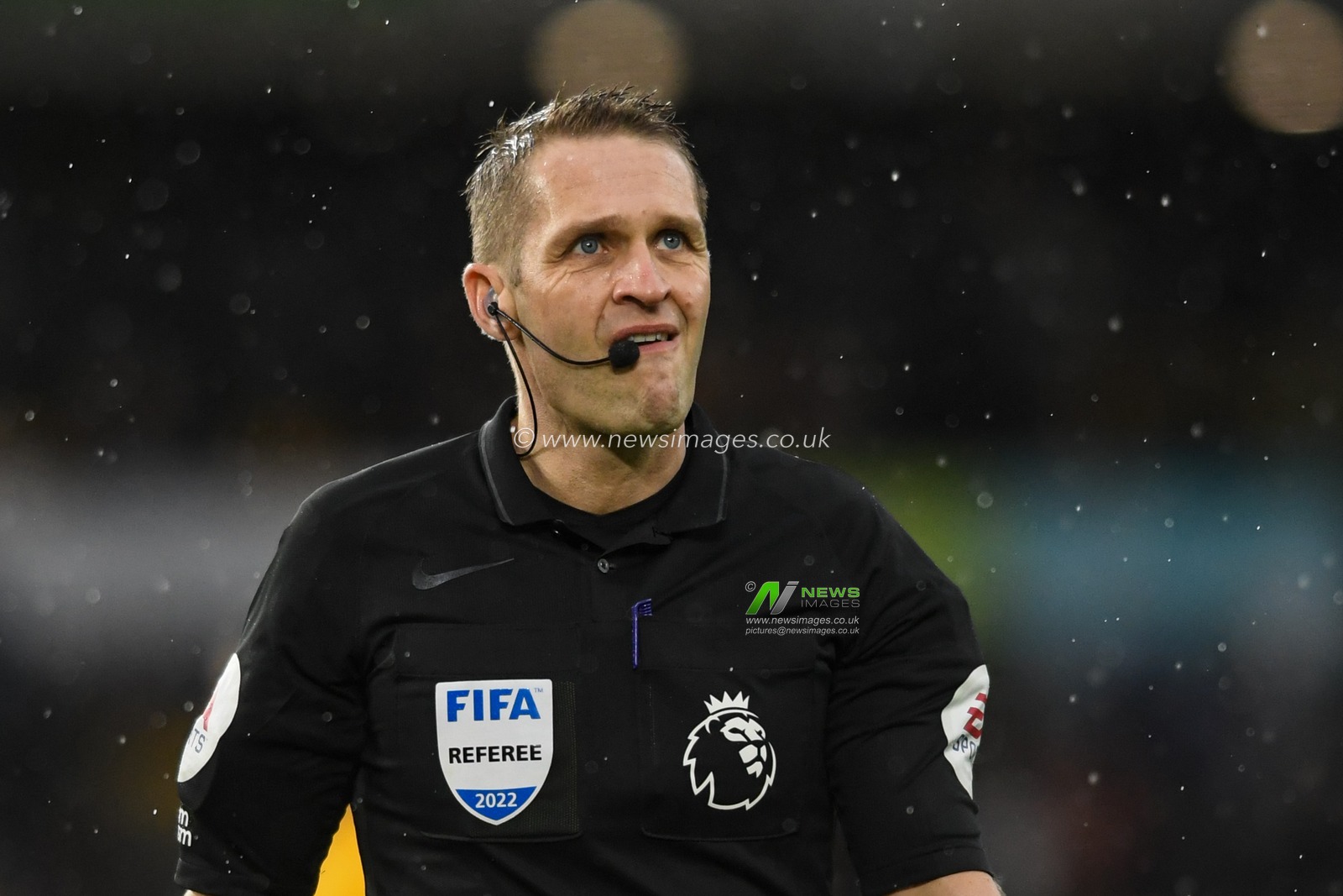 Referee Craig Pawson in action during the game