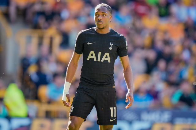 Mathys Tel of Tottenham Hotspur during the Premier League match Wolverhampton Wanderers vs Tottenham Hotspur at Molineux, Wolverhampton, United Kingdom on 25 April 2026

(Photo by Maynard Manyowa/News Images)