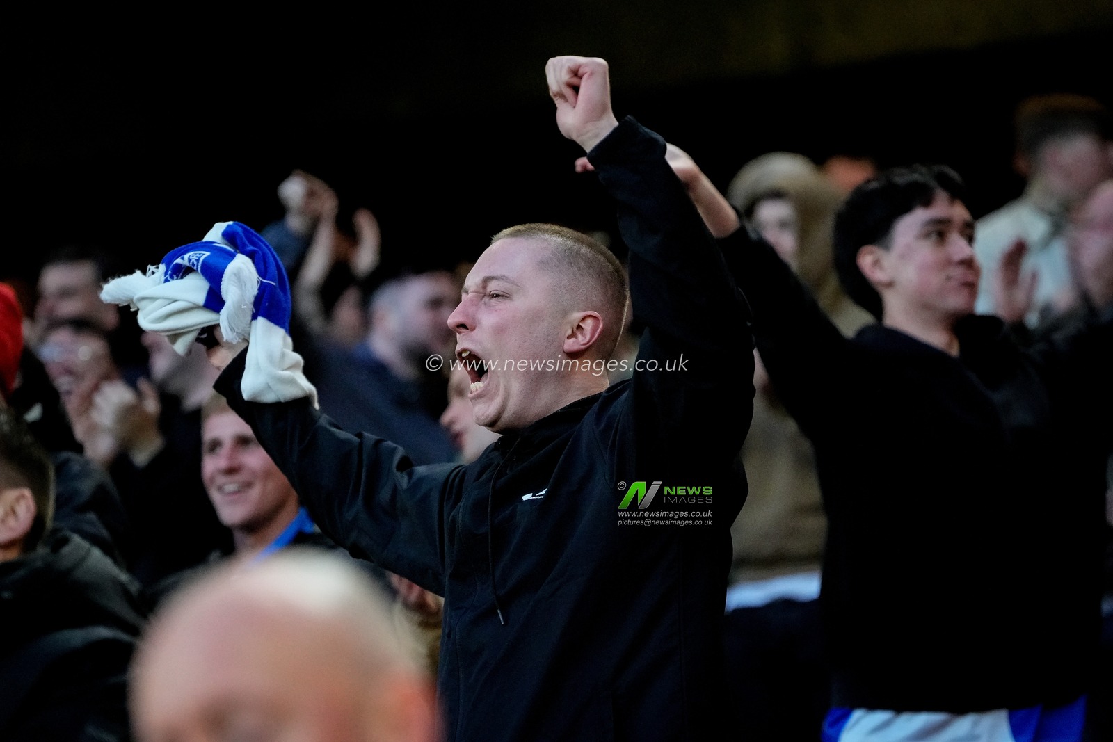 Blackburn fans celebrate Yuki Ohashi of Blackburn Rovers scoring his goal to make it  0-1 during the Sky Bet Championship match Sheffield United vs Blackburn Rovers at Bramall Lane, Sheffield, United Kingdom on 22 April 2026

(Photo by Maynard Manyowa/News Images)