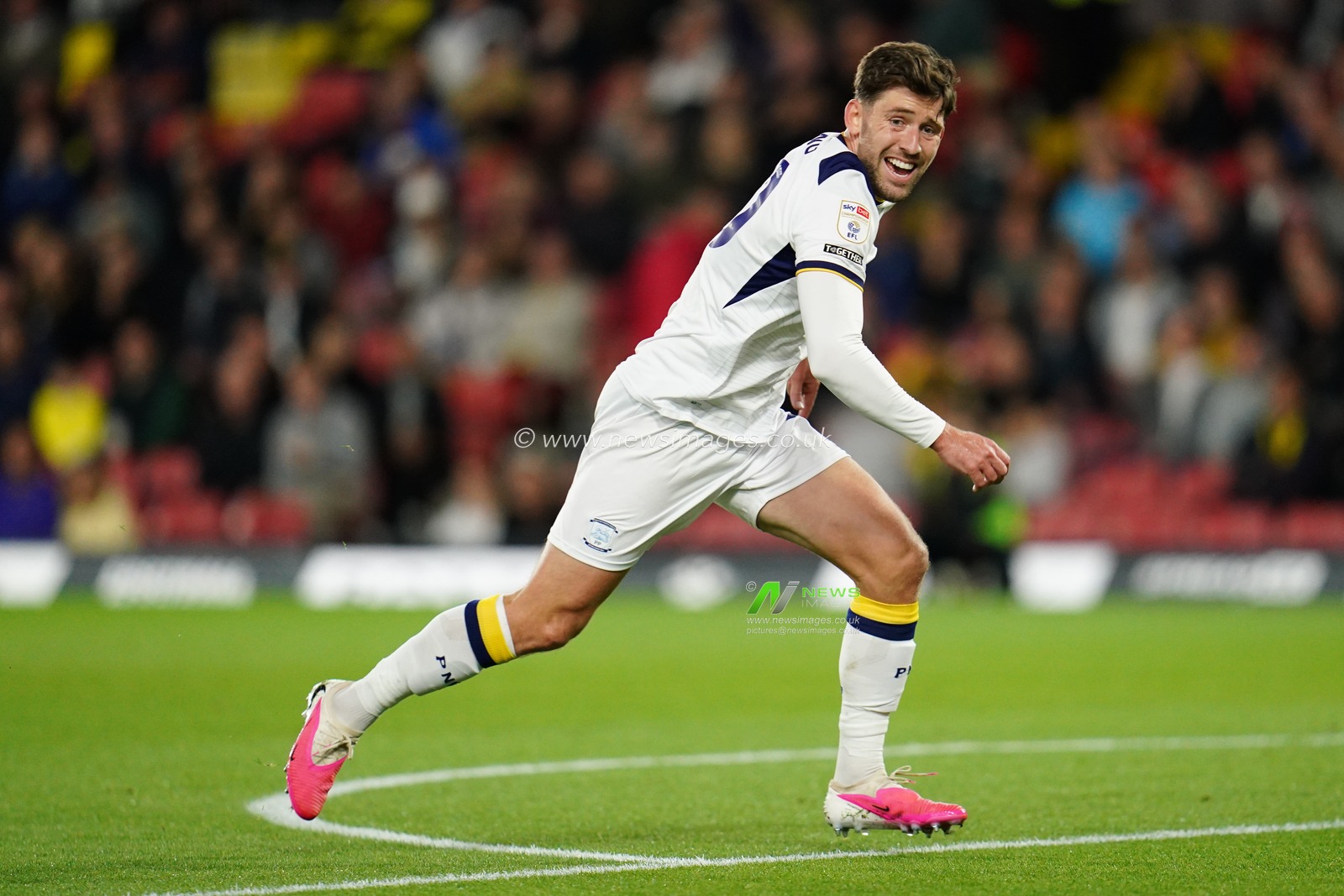 Callum Lang of Preston North End during the Sky Bet Championship match Watford vs Preston North End at Vicarage Road, Watford, United Kingdom on 08 September 2026

(Photo by Harvey Murphy/News Images)