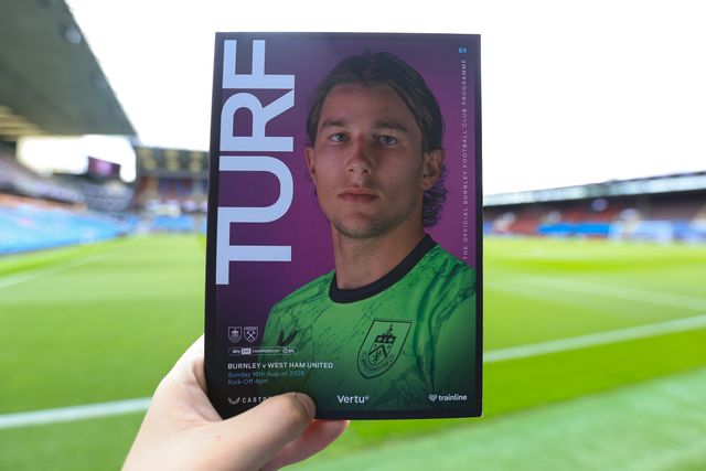 Match day programme ahead of the Sky Bet Championship match Burnley vs West Ham United at Turf Moor, Burnley, United Kingdom on 16 August 2026

(Photo by Jorge Horsted/News Images)