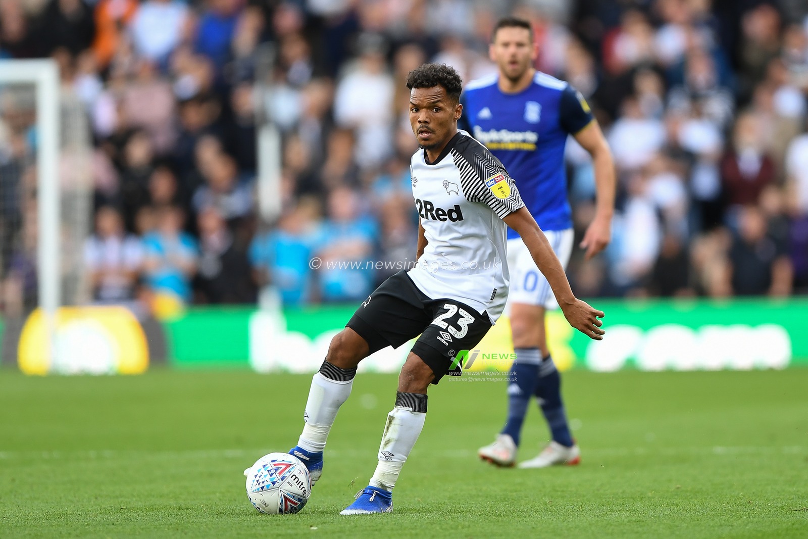 28th September 2019, Pride Park Stadium, Derby, England; Sky Bet Championship, Derby County v Birmingham City : Duane Holmes (23) of Derby County 

Credit: Jon Hobley/News Images