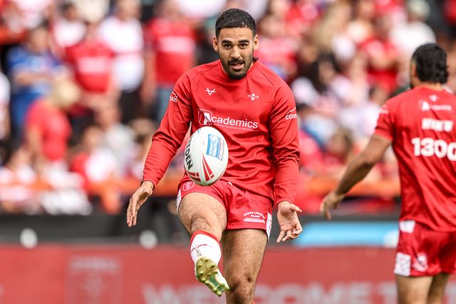 Tyrone May of Hull KR in the pre-game warm up during the Betfred Super League round 18 match Hull KR vs Wakefield Trinity at Sewell Group Craven Park, Hull, United Kingdom on 11 July 2026

(Photo by Alfie Cosgrove/News Images)