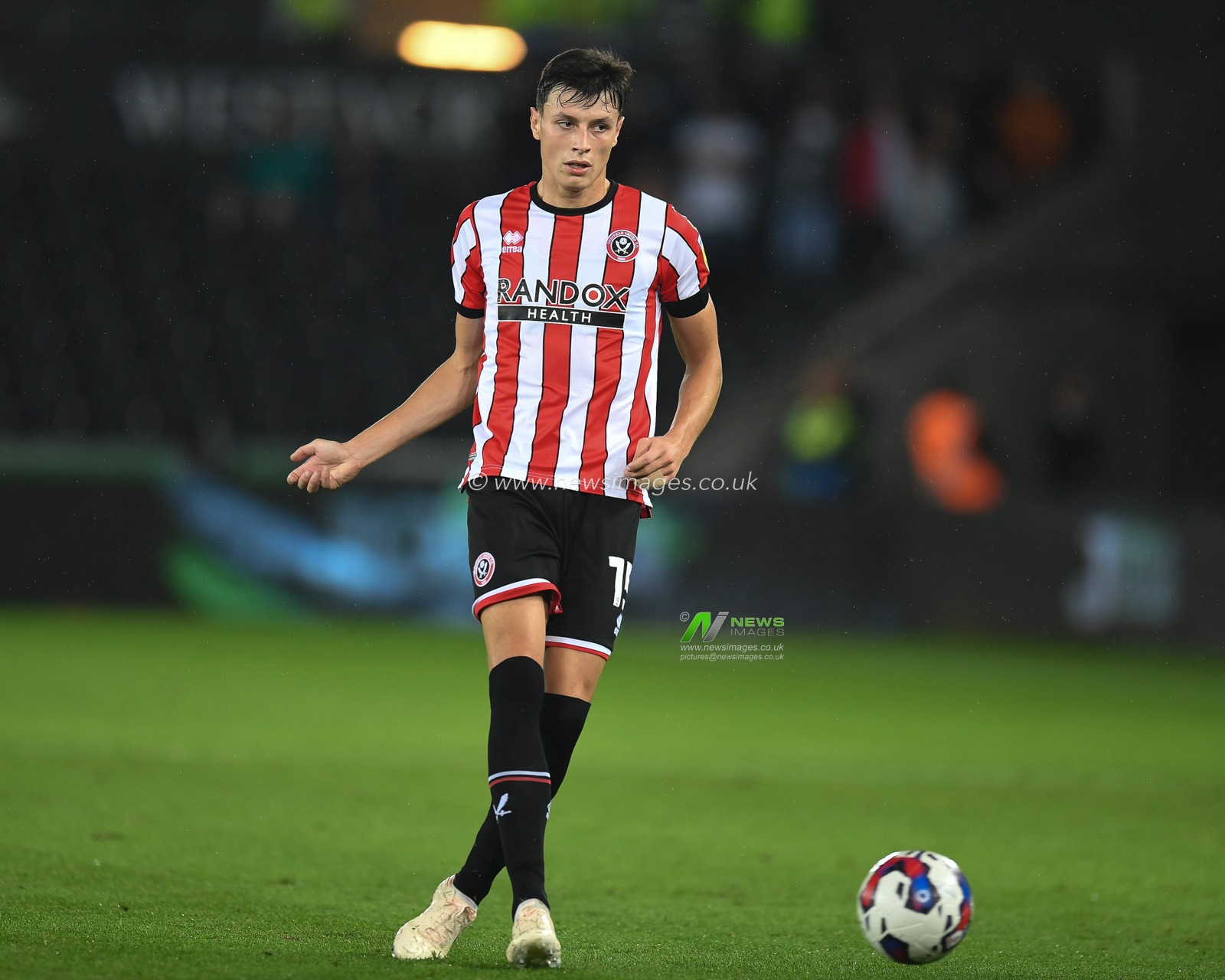 Anel AhmedhodÅ¾i? #15 of Sheffield United during the Sky Bet Championship match Swansea City vs Sheffield United at Swansea.com Stadium, Swansea, United Kingdom, 13th September 2022

(Photo by Mike Jones/News Images)