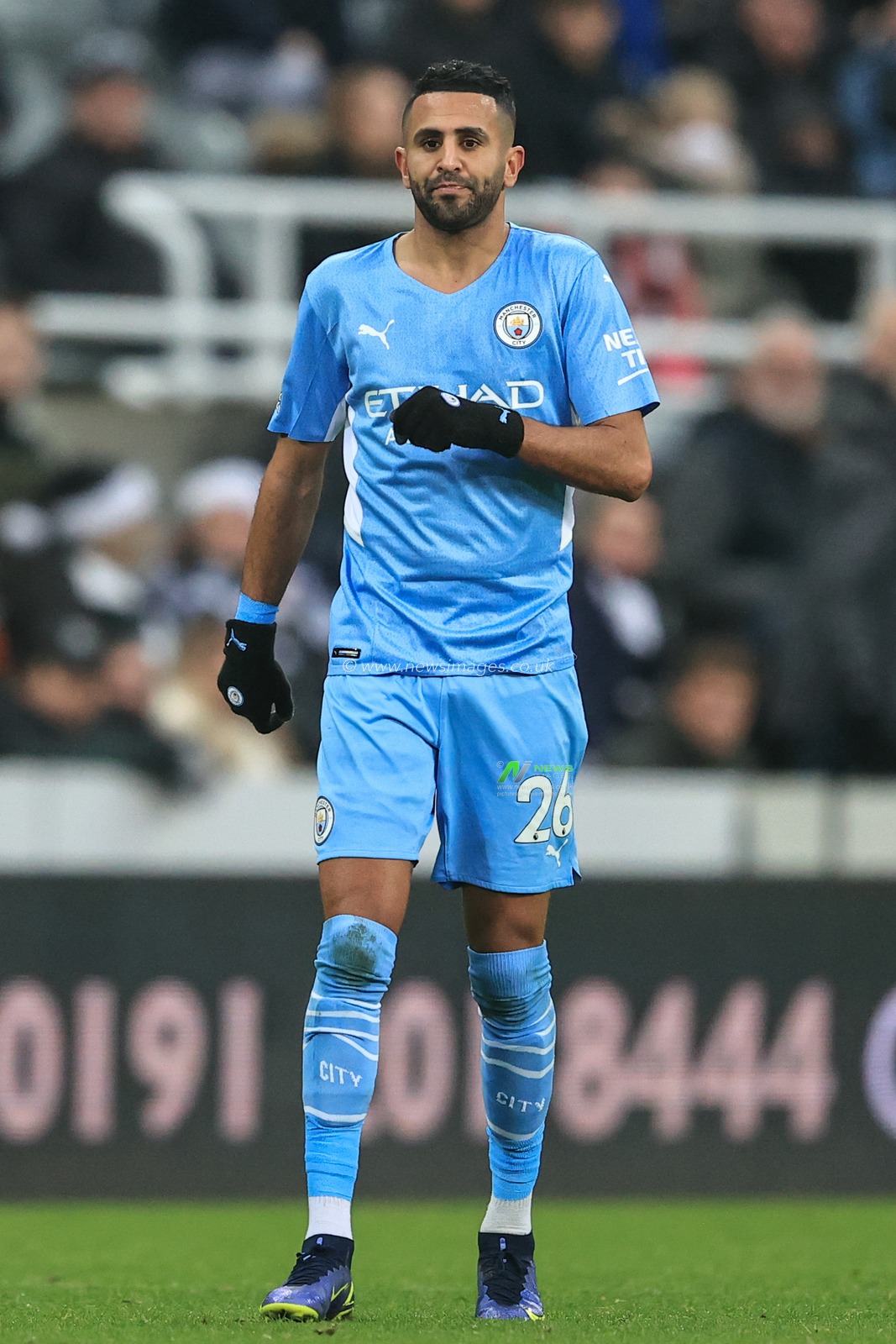 Riyad Mahrez #26 of Manchester City during the game