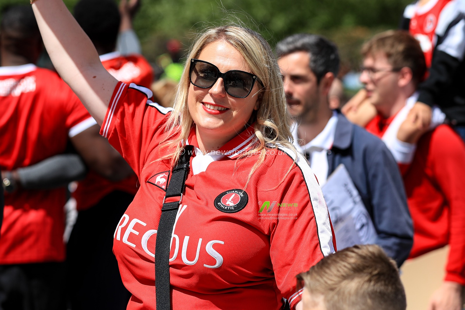 Charlton Athletic fan arrives in stadium ahead of the Sky Bet League 1 Playoff Final match Charlton Athletic vs Leyton Orient at Wembley Stadium, London, United Kingdom, 25th May 2025

(Photo by Jorge Horsted/News Images)