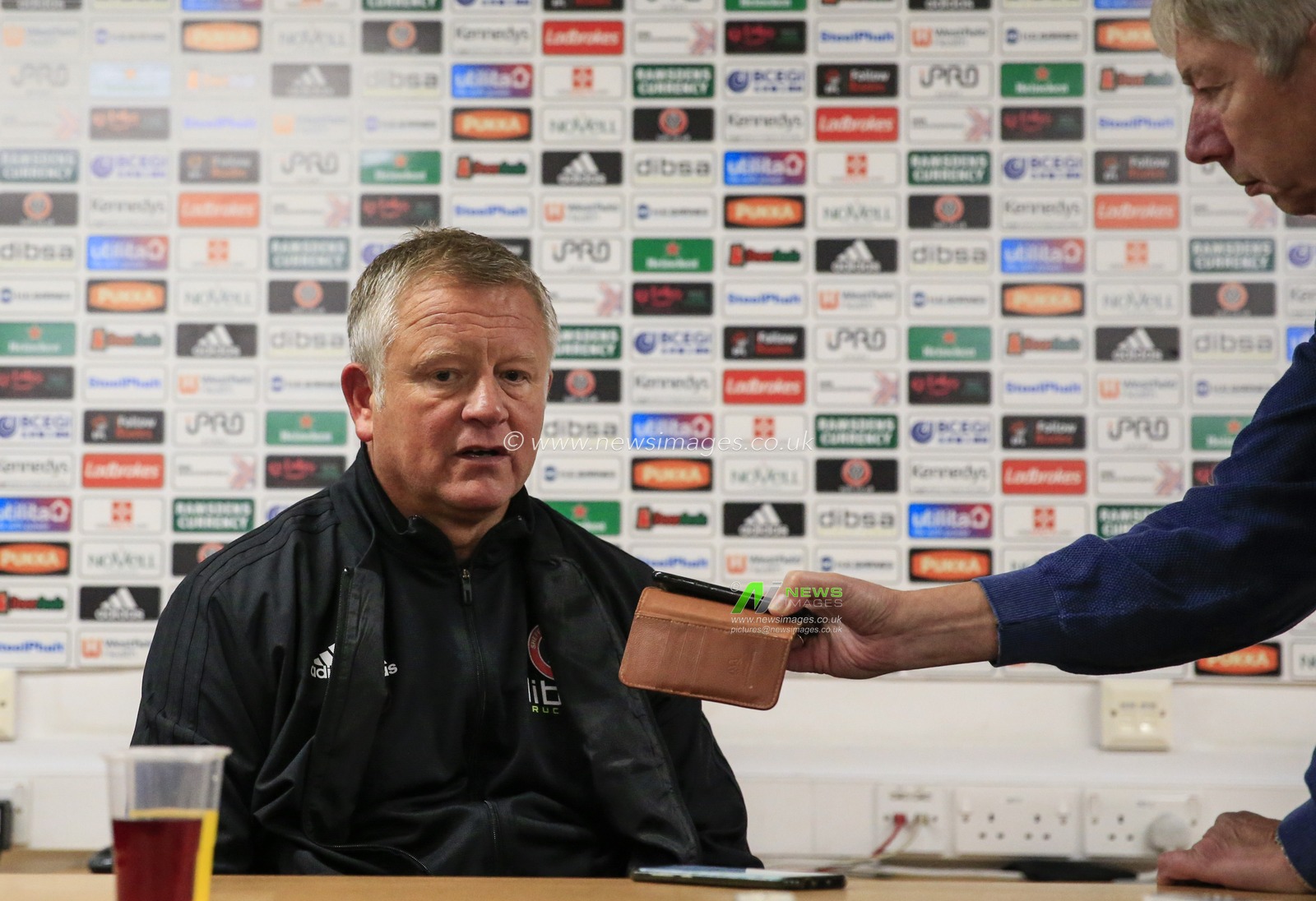 27th October 2018, Bramall Lane, Sheffield, England; Sky Bet Championship, Sheffield United v Wigan ; Sheffield United Manager Chris Wilder answers questions for the media at the end of the game

Credit: Conor Molloy/News Images

English Football League images are subject to DataCo Licence