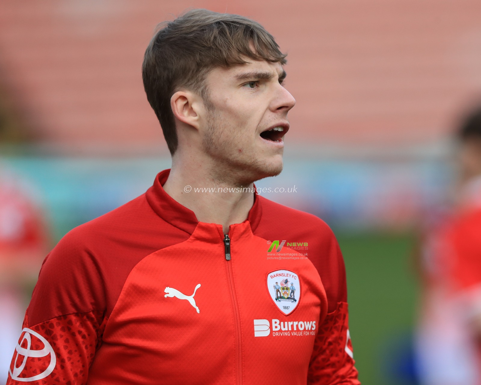 Luca Connell of Barnsley in the pregame warmup session during the Sky Bet League 1 match Barnsley vs Wigan Athletic at Oakwell, Barnsley, United Kingdom, 1st January 2024

(Photo by Alfie Cosgrove/News Images)
