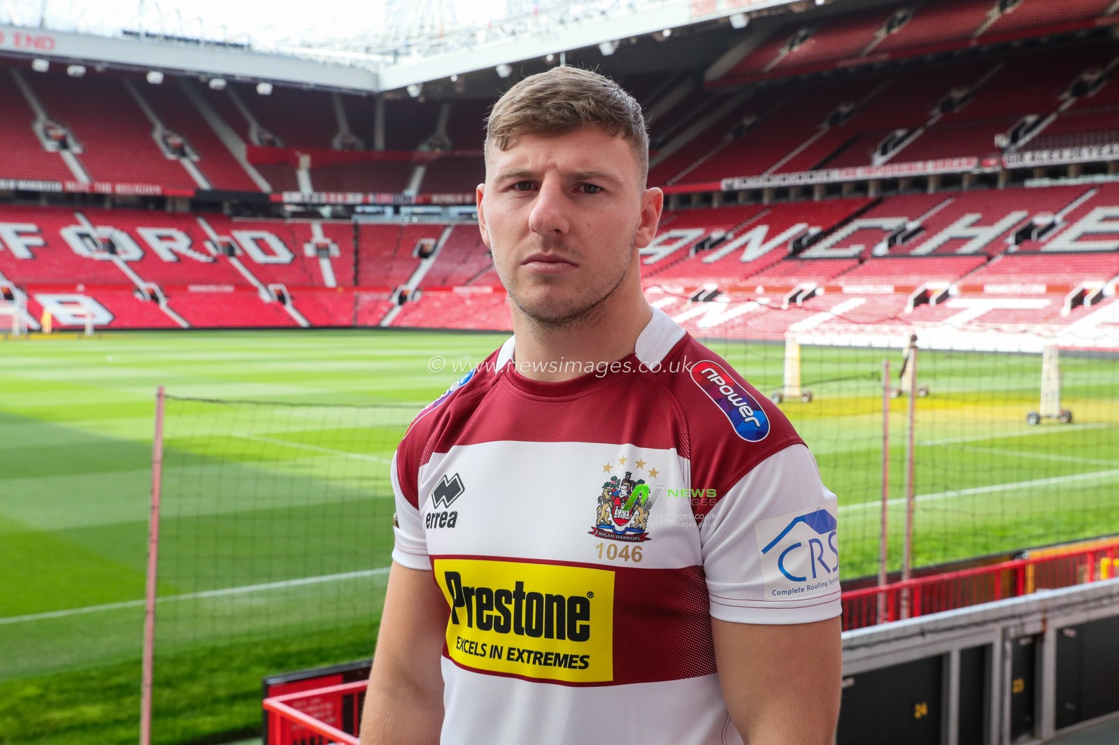 16th September 2019 ,  Old Trafford , Manchester, England;  2019 Betfred Super League Rugby Play-off press conference ; George Williams (6) of Wigan Warriors is at Old Trafford for the Play-off Finals press conference 

Credit: Mark Cosgrove/News Images