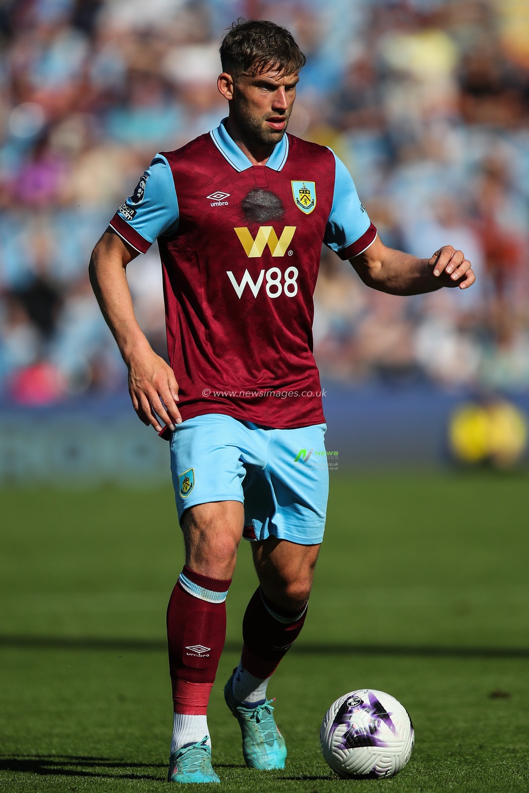 Charlie Taylor of Burnley in action during the Premier League match Burnley vs Nottingham Forest at Turf Moor, Burnley, United Kingdom, 19th May 2024

(Photo by Gareth Evans/News Images)