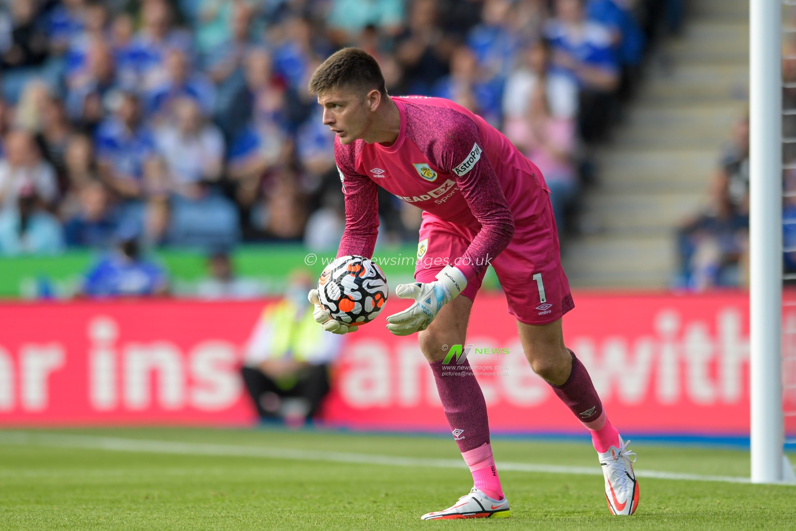 Nick Pope #1 of Burnley with the ball