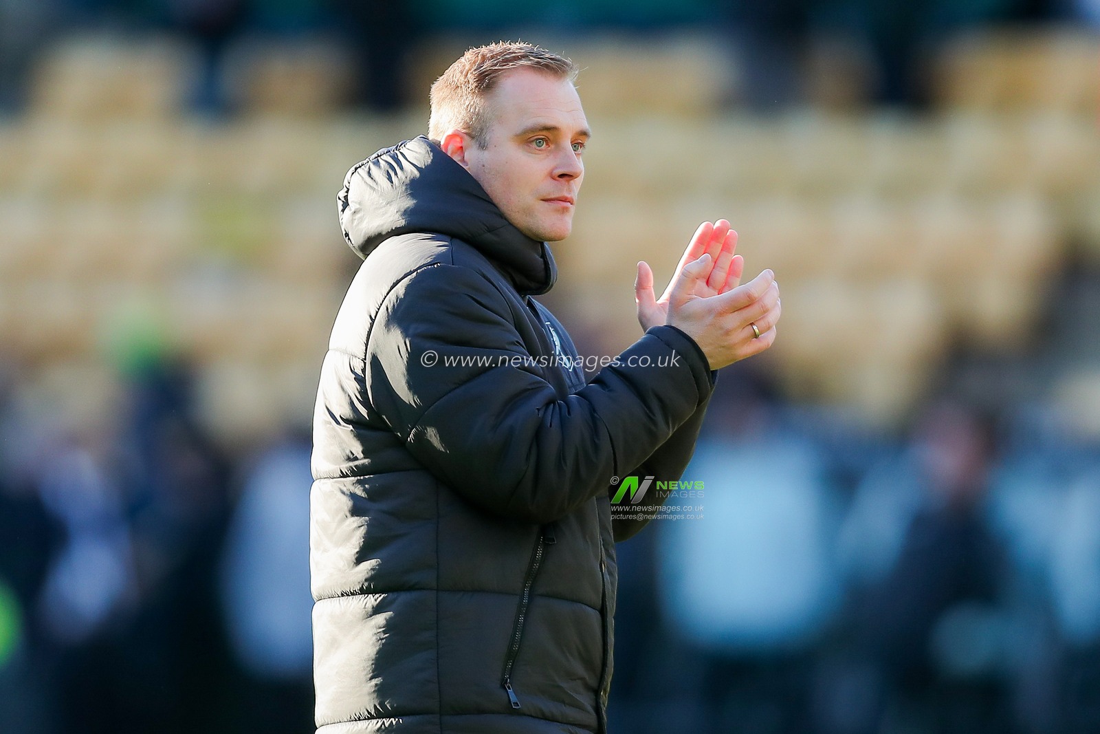 Johannes Hoff of Norwich City acknowledges the fans after the teams victory following the Sky Bet Championship match Norwich City vs Swansea City at Carrow Road, Norwich, United Kingdom, 25th January 2025

(Photo by Izzy Poles/News Images)