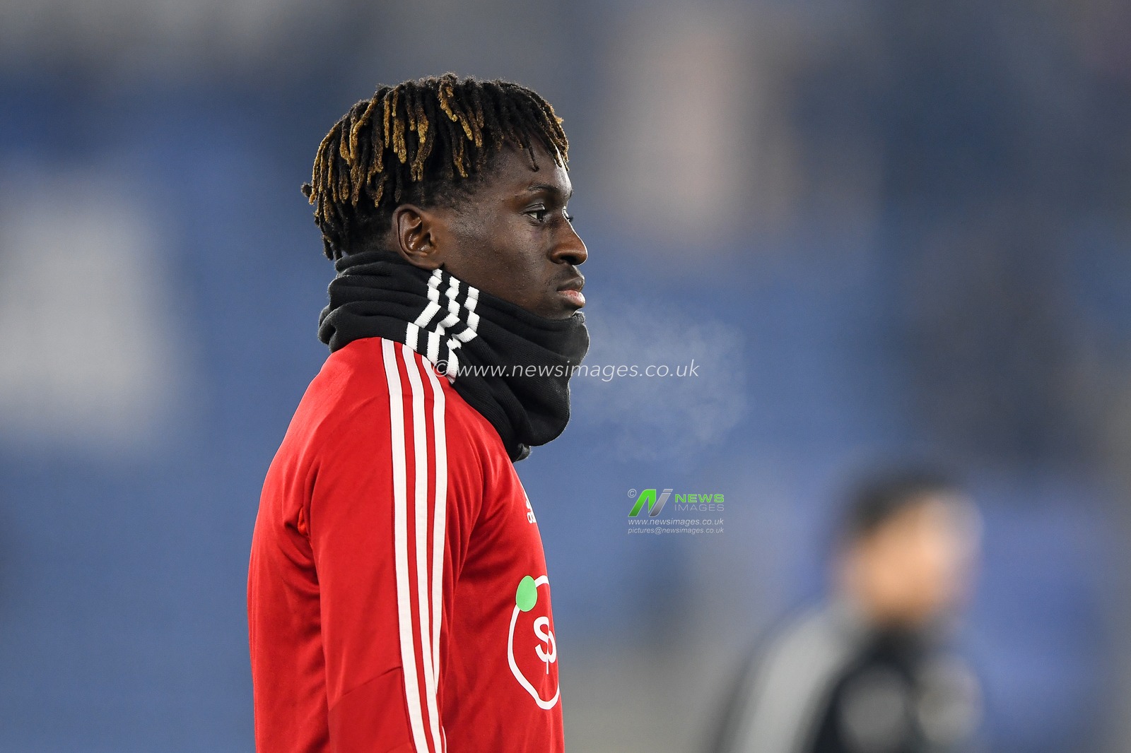 4th December 2019, King Power Stadium, Leicester, England; Premier League, Leicester City v Watford : Domingos Quina (20) of Watford warms up 

Credit: Jon Hobley/News Images
