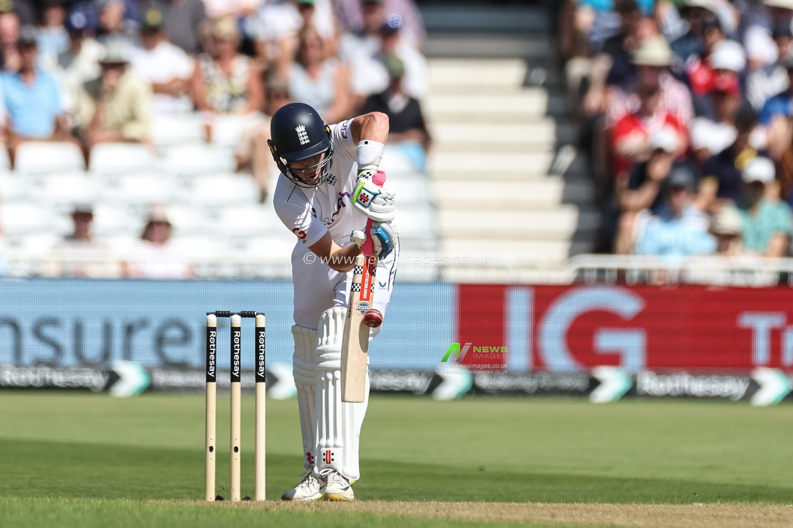Ollie Pope of England hits a second four in the same over during the 2nd Rothesay Test Match match England vs West Indies at Trent Bridge, Nottingham, United Kingdom, 18th July 2024

(Photo by Mark Cosgrove/News Images)