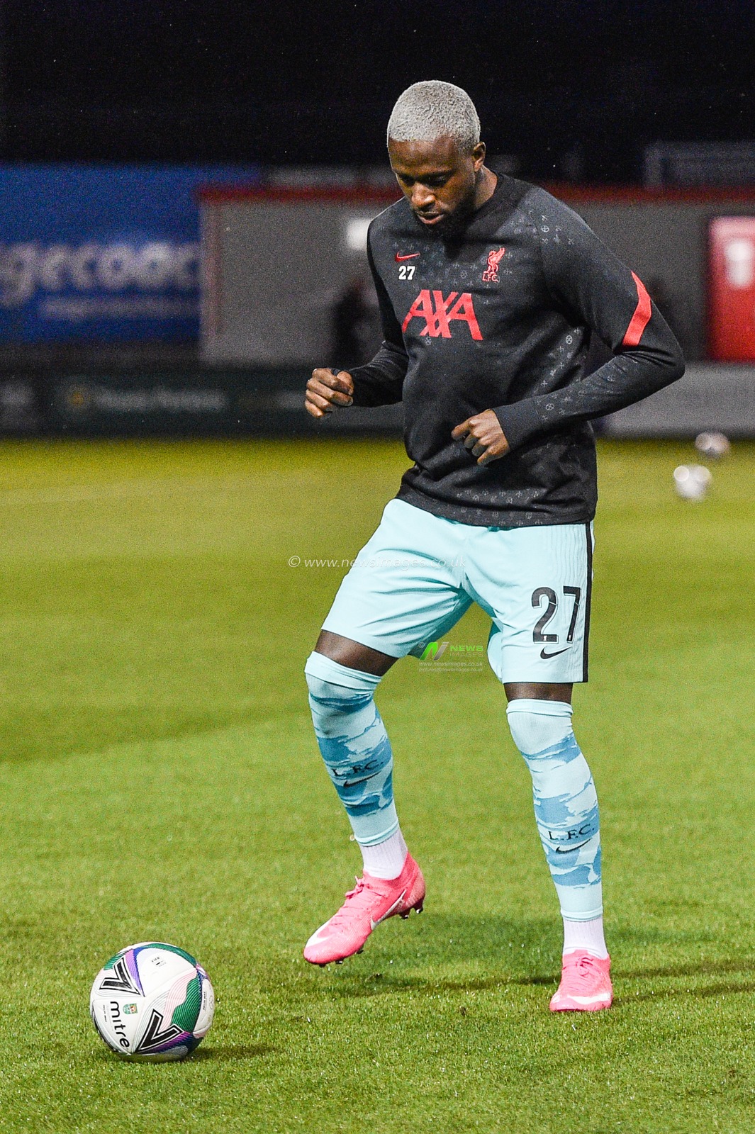 Divock Origi (27) of Liverpool in warm up.
