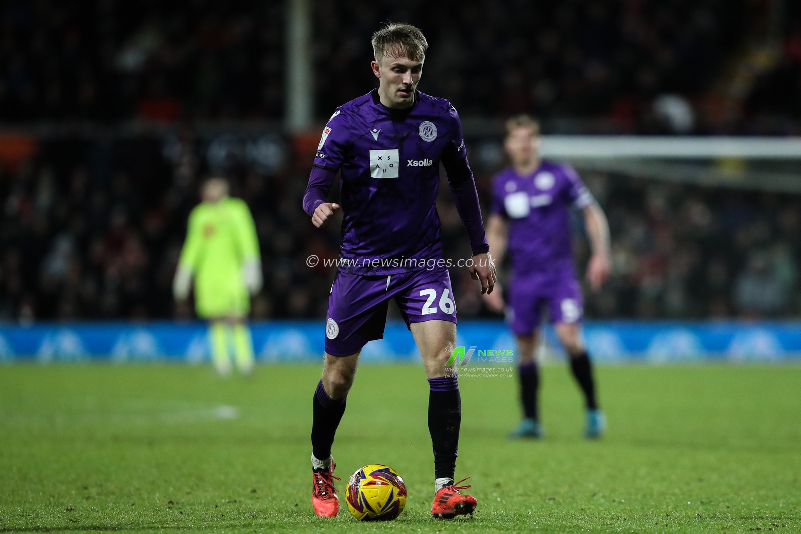 Eli King of Stevenage in action during the Sky Bet League 1 match Wrexham vs Stevenage at SToK Cae Ras, Wrexham, United Kingdom, 28th January 2025

(Photo by Gareth Evans/News Images)
