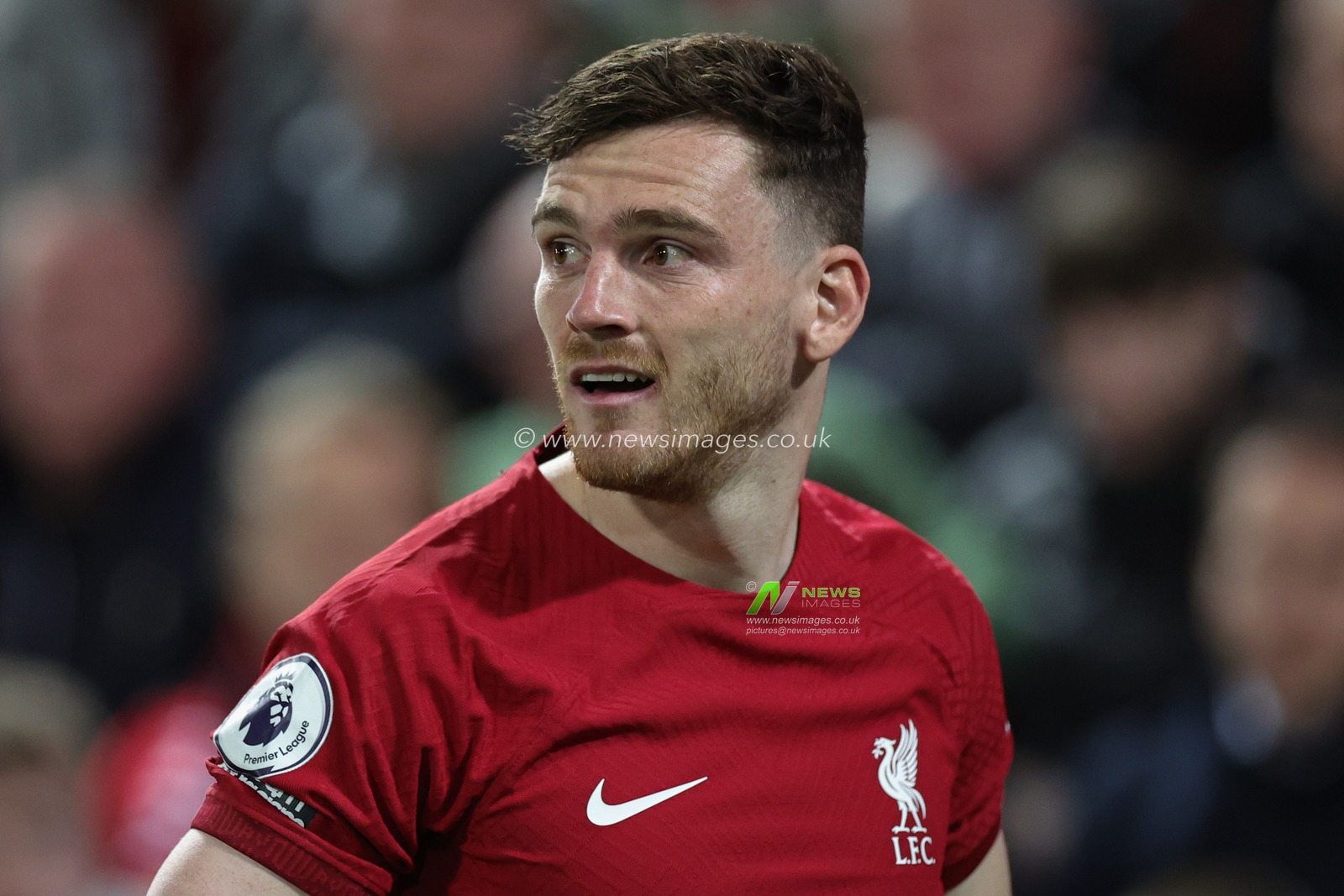 Andrew Robertson #26 of Liverpool during the Premier League match Liverpool vs Fulham at Anfield, Liverpool, United Kingdom, 3rd May 2023

(Photo by Mark Cosgrove/News Images)