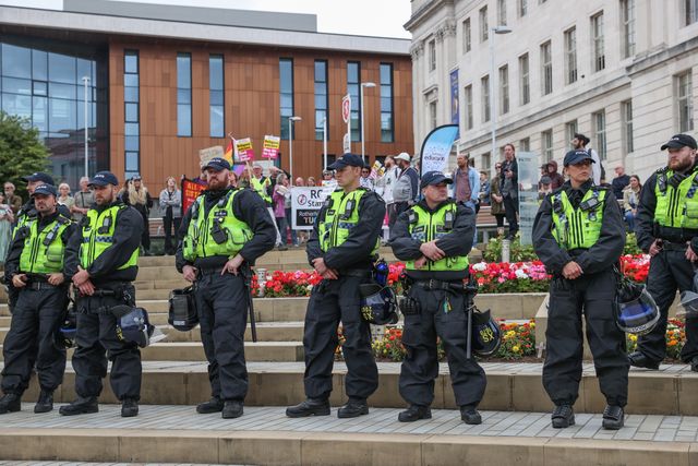 Anti-racism protest Barnsley Town Centre