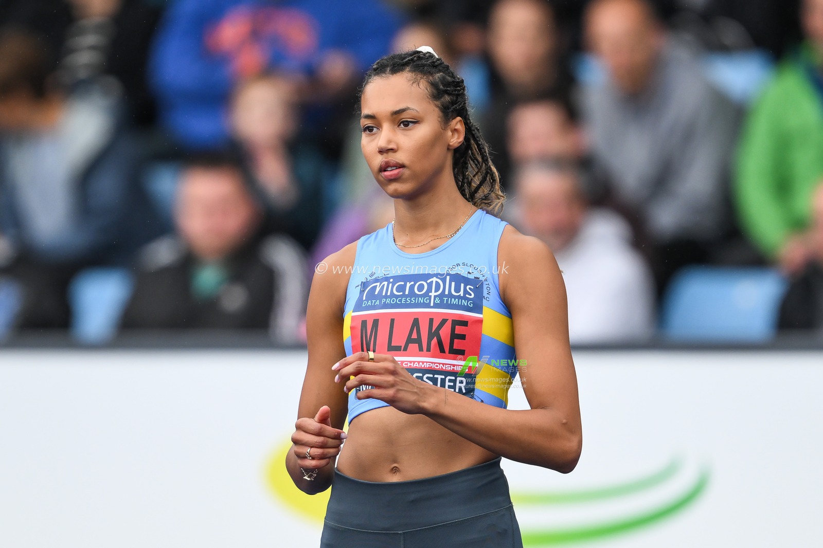 Morgan Lake during the Womenâ€™s High Jump in the Microplus UK Athletics Championships Day 2 at Manchester Regional Arena, Manchester, United Kingdom, 30th June 2024

(Photo by Craig Thomas/News Images)