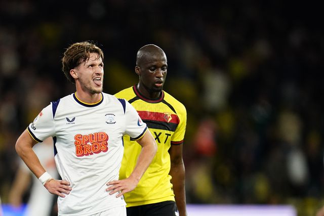 Johnny Kenny of Preston North End during the Sky Bet Championship match Watford vs Preston North End at Vicarage Road, Watford, United Kingdom on 08 September 2026

(Photo by Harvey Murphy/News Images)