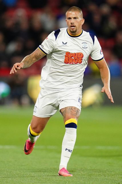 Harry Clarke of Preston North End during the Sky Bet Championship match Watford vs Preston North End at Vicarage Road, Watford, United Kingdom on 08 September 2026

(Photo by Harvey Murphy/News Images)