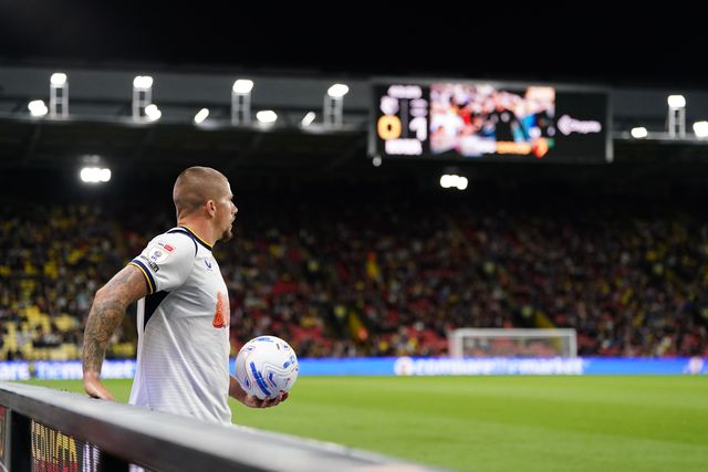 Harry Clarke of Preston North End prepares to take throw in during the Sky Bet Championship match Watford vs Preston North End at Vicarage Road, Watford, United Kingdom on 08 September 2026

(Photo by Harvey Murphy/News Images)