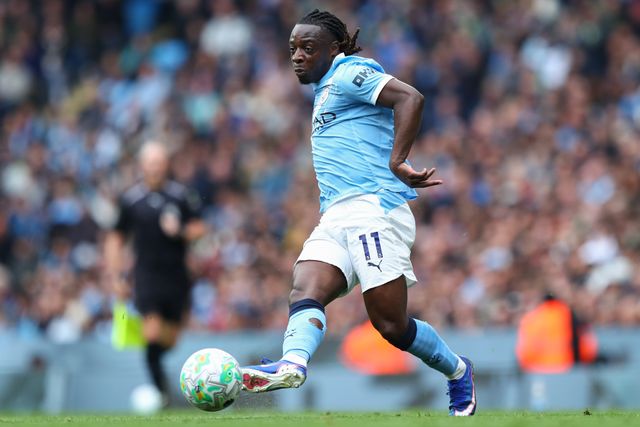 Jeremy Doku of Manchester City passes ball forward during the Premier League match Manchester City vs Brentford at The City in the Community Etihad Stadium, Manchester, United Kingdom on 09 May 2026

(Photo by Jorge Horsted/News Images)