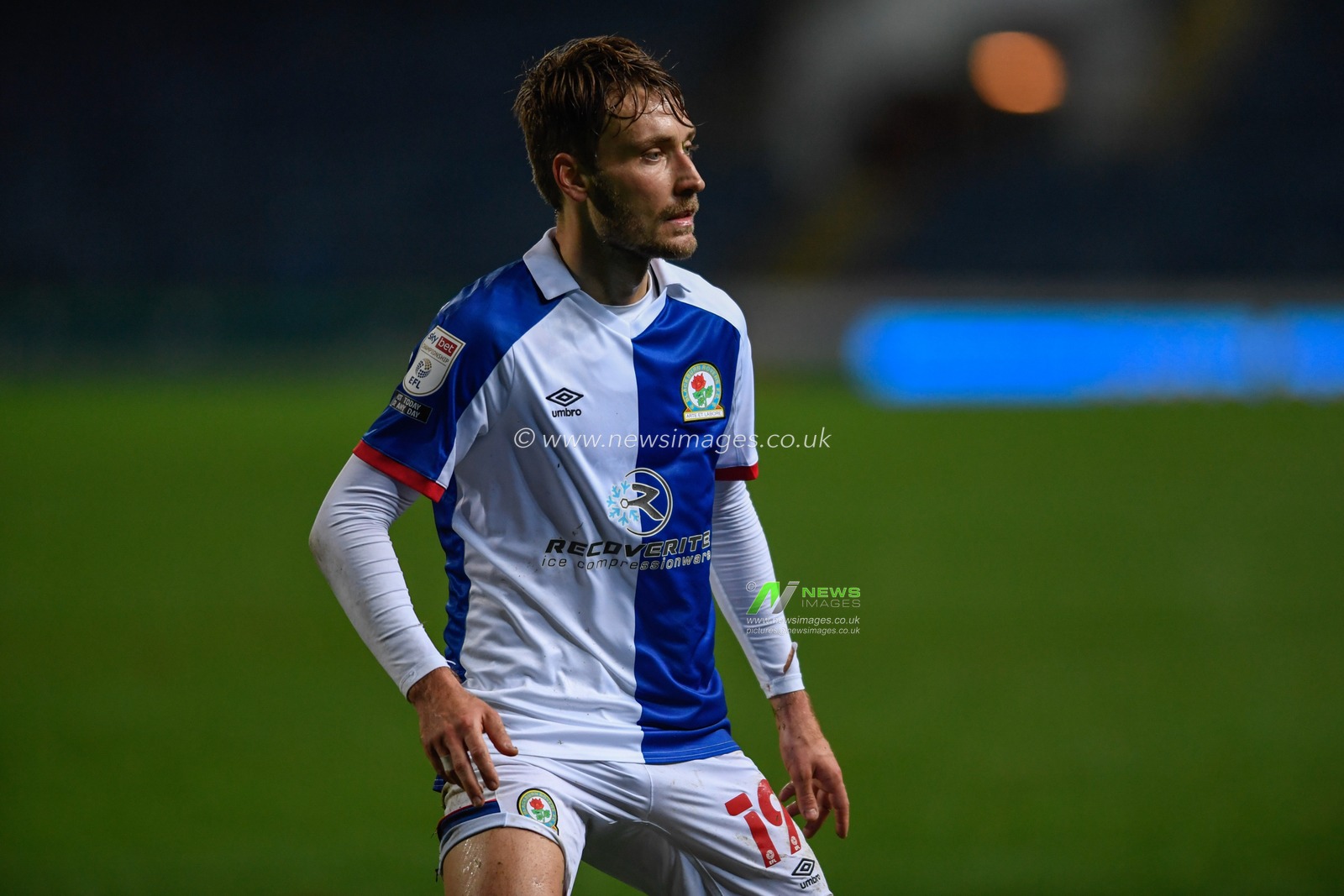 Tom Trybull (19) of Blackburn Rovers in action during the game