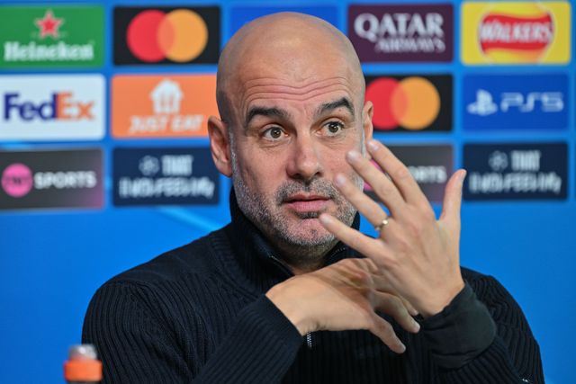 Pep Guardiola manager of Manchester City during the Manchester City v Sparta Prague UEFA Champions League press conference at Joie Stadium, Manchester, United Kingdom, 22nd October 2024

(Photo by Cody Froggatt/News Images)