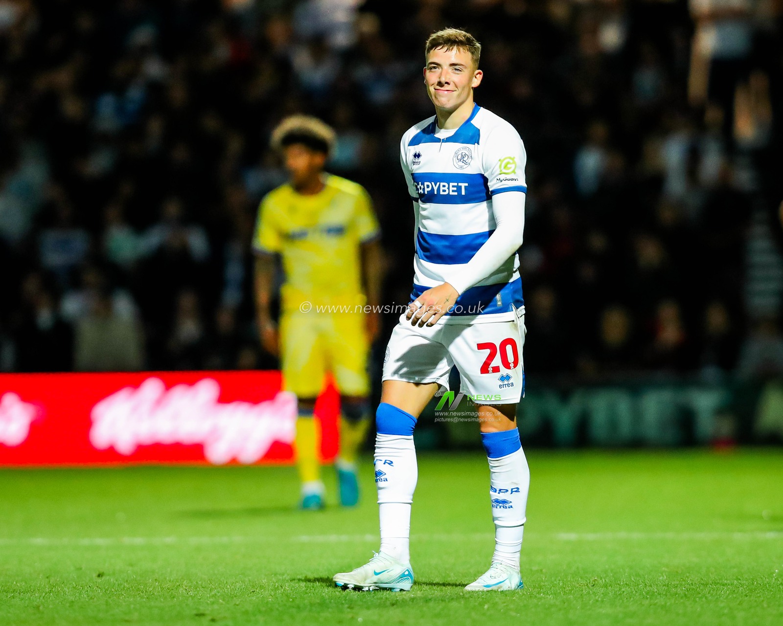 Harrison Ashby of Queens Park Rangers reacts after a yellow card during the Carabao Cup match Queens Park Rangers vs Crystal Palace at Kiyan Prince Foundation Stadium, London, United Kingdom, 17th September 2024

(Photo by Izzy Poles/News Images)