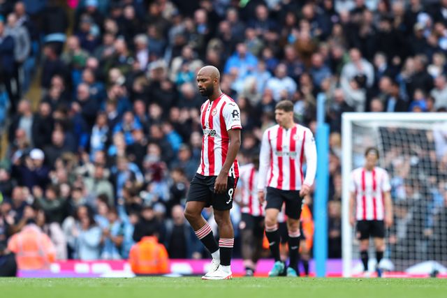 Igor Thiago of Brentford dejected after going 2-0 down during the Premier League match Manchester City vs Brentford at The City in the Community Etihad Stadium, Manchester, United Kingdom on 09 May 2026

(Photo by Jorge Horsted/News Images)