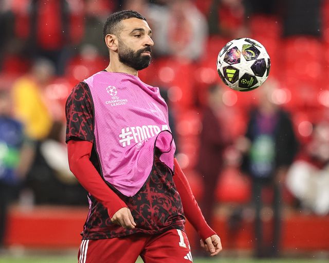 Mohamed Salah of Liverpool doing kick-ups in the pregame warmup session during the UEFA Champions League last 16 second leg match Liverpool vs Galatasaray at Anfield, Liverpool, United Kingdom on 18 March 2026

(Photo by Alfie Cosgrove/News Images)