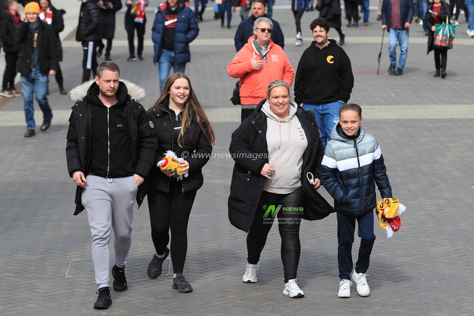 Sutton United fans seen prior to the match.