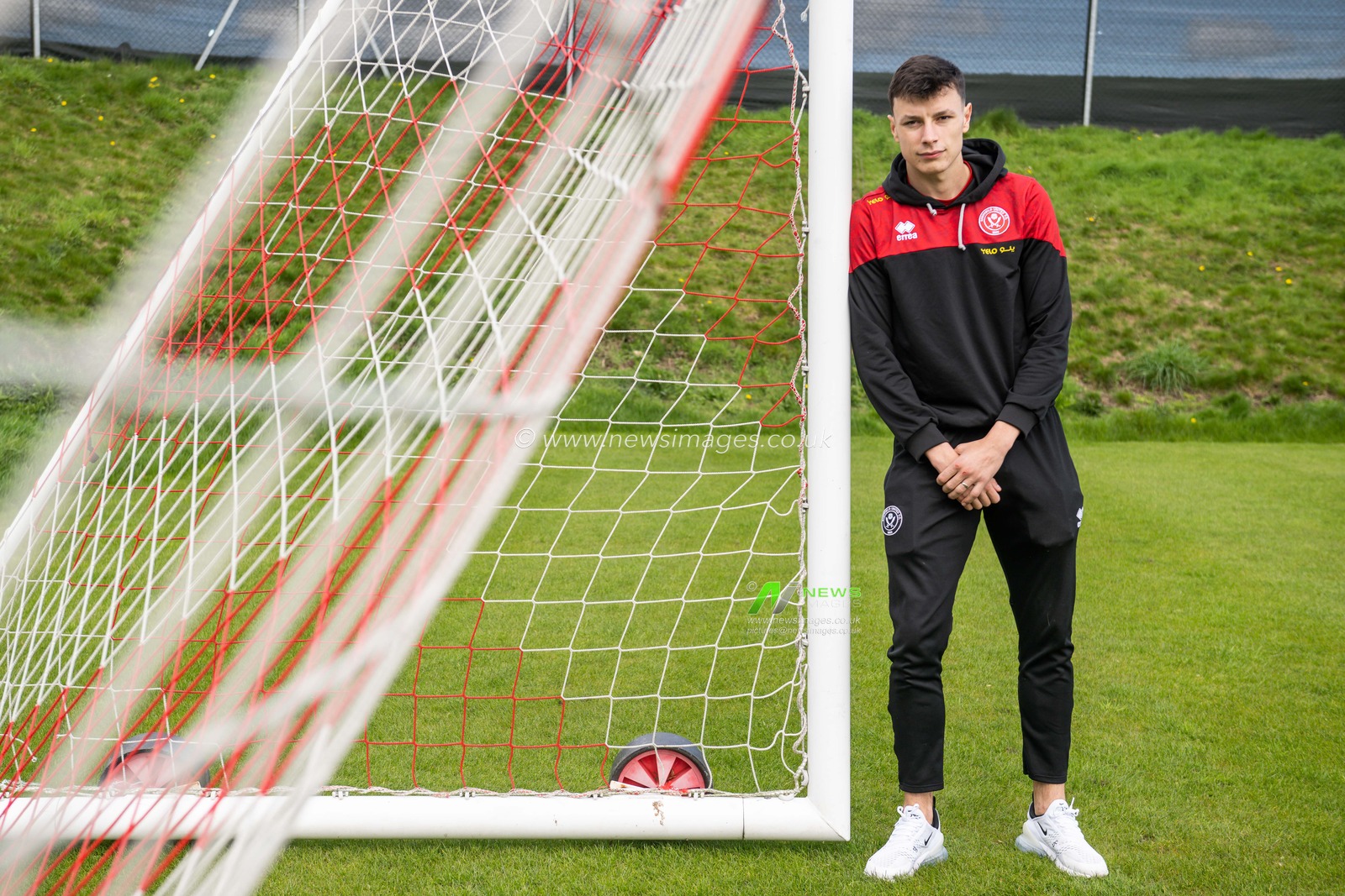 Portrait Session with Abel Ahmedhodzic of Sheffield United ahead of the FA Cup Semi Final at Sheffield United Academy, Sheffield, United Kingdom, 11th April 2023

(Photo by Craig Thomas/News Images)

*These images are exclusive to The Sun newspaper only! should not be used anywhere else*
