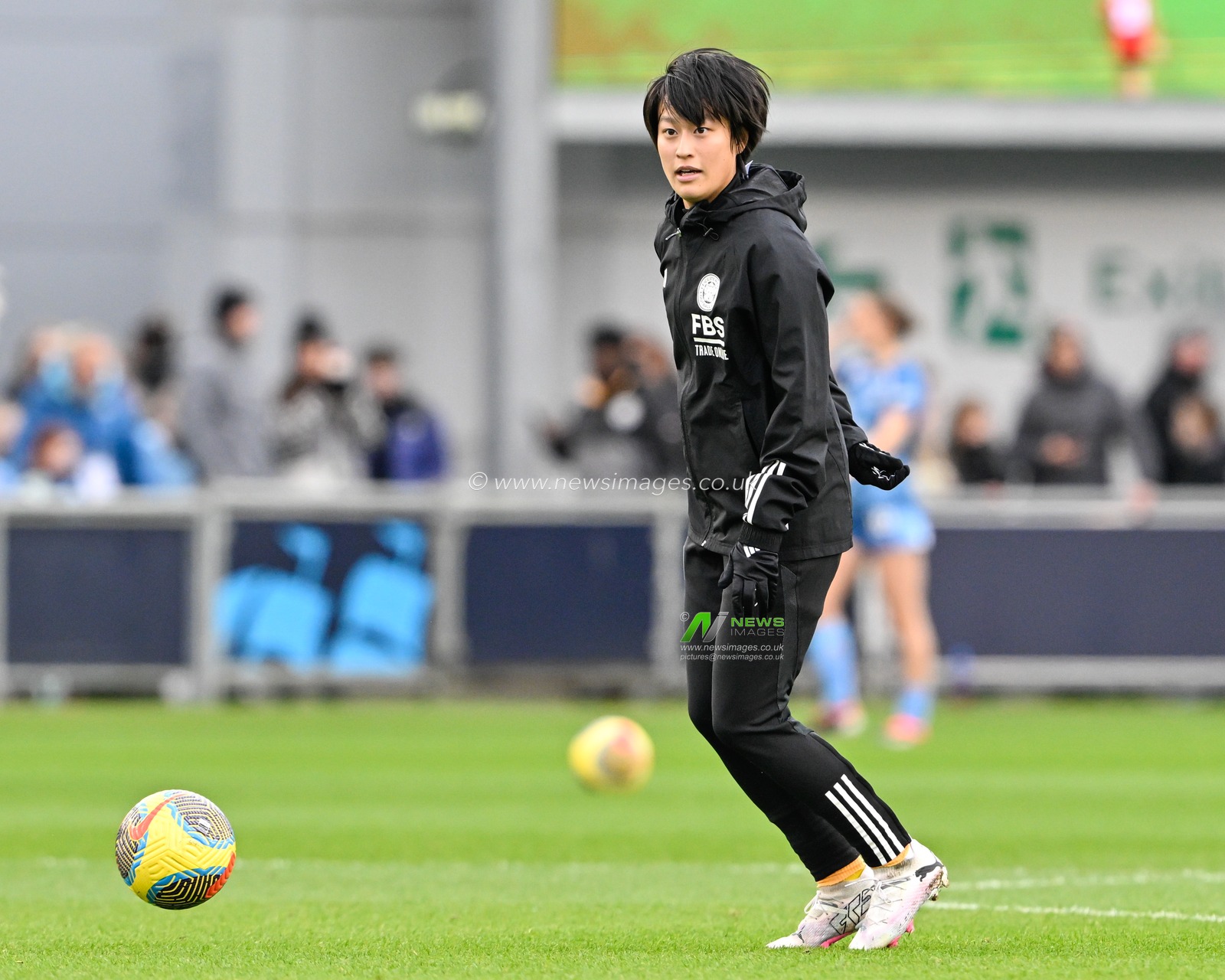 SaoriTakarada of Leicester City Women warms up ahead of the match, during the The FA Women's Super League match Manchester City Women vs Leicester City Women at Joie Stadium, Manchester, United Kingdom, 4th February 2024

(Photo by Cody Froggatt/News Images)