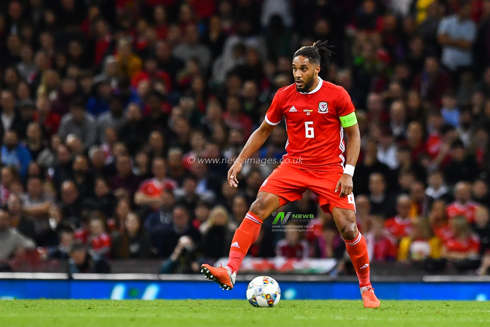 11th October 2018 , Principality Stadium, Cardiff, Wales ; International friendly, Wales v Spain ; Ashley Williams of Wales in action

Credit: Craig Thomas/News Images