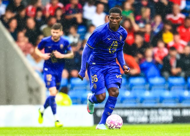 Breel Embolo of Monaco breaks with the ball during the Pre-season friendly match Nottingham Forest vs Monaco at SMH Group Stadiumact Stadium, Chesterfield, United Kingdom, 19th July 2025

(Photo by Richard Bierton/News Images)
