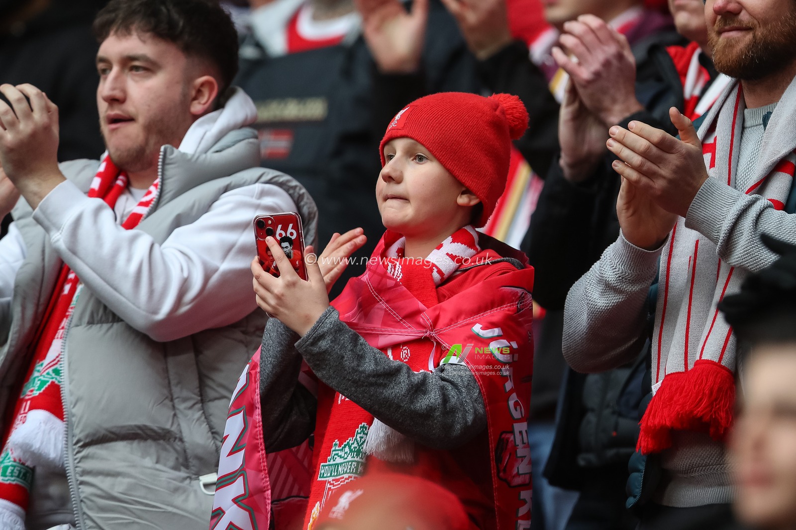 A Liverpool manager with a Trent Alexander-Arnold of Liverpool phone case during the Carabao Cup Final match Chelsea vs Liverpool at Wembley Stadium, London, United Kingdom, 25th February 2024

(Photo by Gareth Evans/News Images)