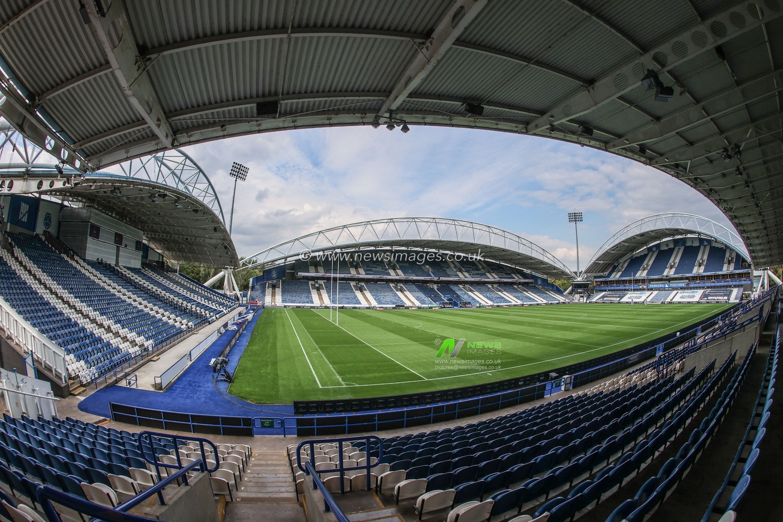 A general view of Accu Stadium ahead of the Betfred Super League Round 23 match Huddersfield Giants vs Warrington Wolves at Accu Stadium, Huddersfield, United Kingdom, 24th August 2025

(Photo by Alfie Cosgrove/News Images)
