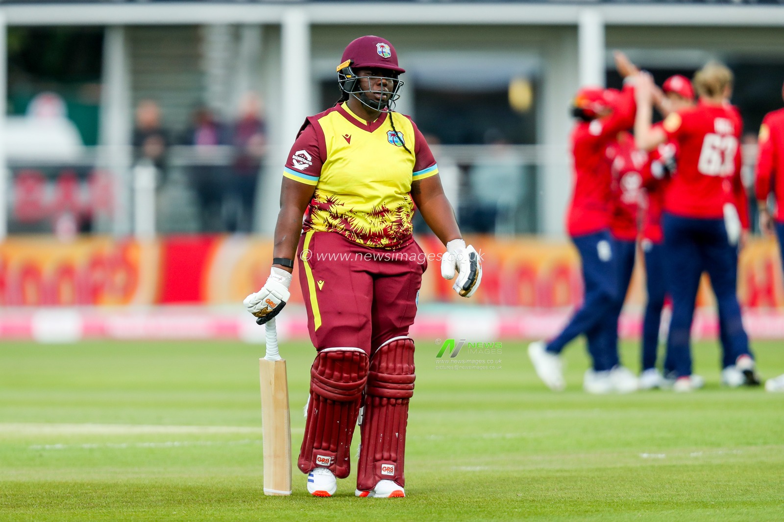 Qiana Joseph of West Indies Women looks dejected following her dismissal during the 1st Vitality IT20 Series England Women v West Indies Women at The Spitfire Ground, Canterbury, United Kingdom, 21st May 2025

(Photo by Izzy Poles/News Images)
