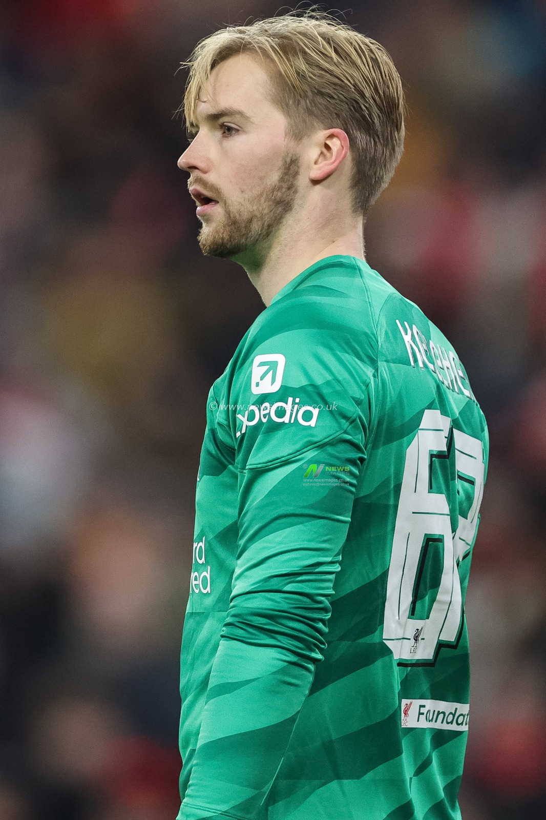 Caoimhin Kelleher #62 of Liverpool during the UEFA Europa League match Liverpool vs LASK at Anfield, Liverpool, United Kingdom, 30th November 2023

(Photo by Mark Cosgrove/News Images)