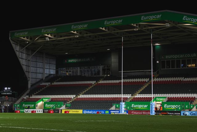 Mattioli Woods Welford Road Stadium ahead of the Gallagher Premiership match Leicester Tigers vs Gloucester Rugby at Mattioli Woods Welford Road Stadium, Leicester, United Kingdom, 19th December 2025

(Photo by Craig Evans/News Images)

*** GER AUT SUI OUT ***