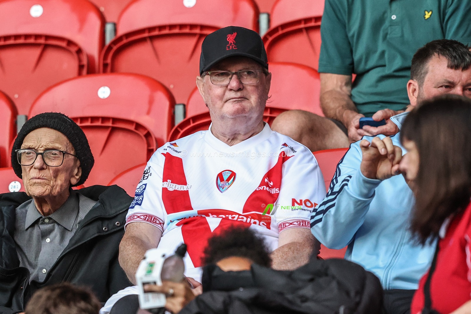 St Helens fans during the Betfred Super League round 19 match St Helens vs Leigh Leopards at Totally Wicked Stadium, St Helens, United Kingdom, 17th July 2025

(Photo by Alfie Cosgrove/News Images)