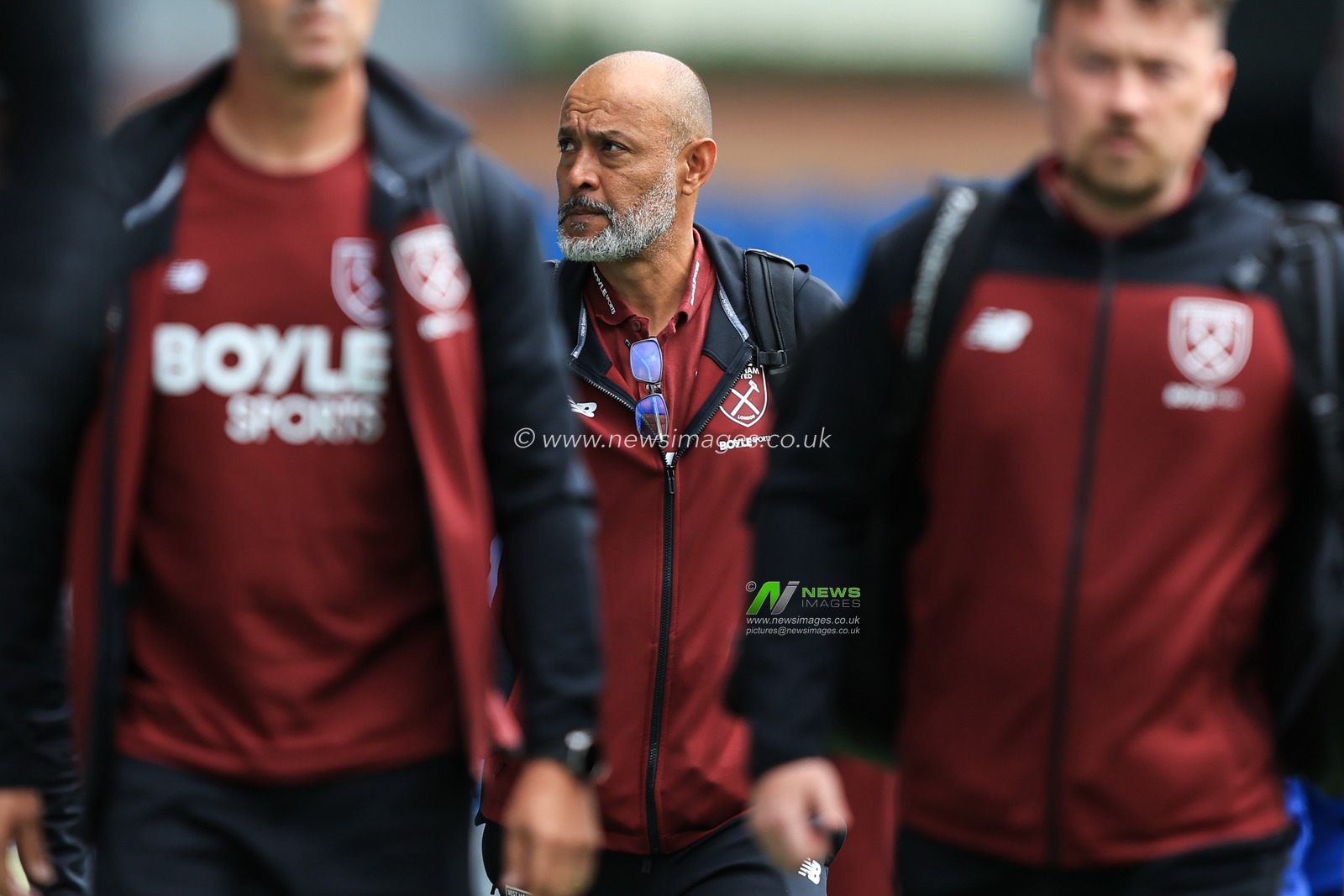 West Ham United manager Nuno Espirito Santo arrives ahead of the Sky Bet Championship match Burnley vs West Ham United at Turf Moor, Burnley, United Kingdom on 16 August 2026

(Photo by Jorge Horsted/News Images)