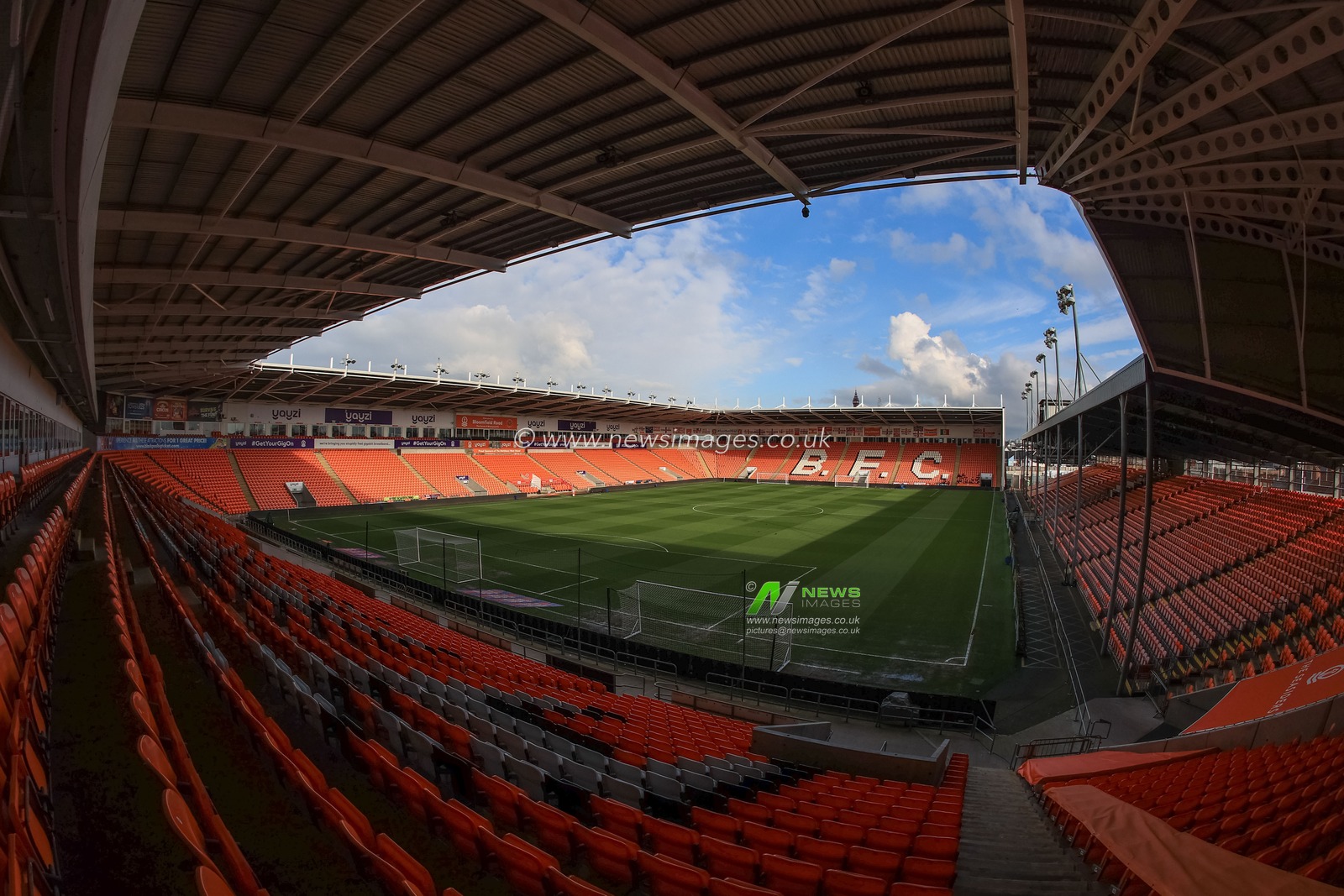 A general view of Bloomfield Road ahead of this afternoons Sky Bet Championship fixture, Blackpool vs Nottingham Forest