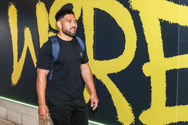 Kelepi Tanginoa of Warrington Wolves arrives during the Betfred Super League round 15 match Warrington Wolves vs Leeds Rhinos at The Halliwell Jones Stadium, Warrington, United Kingdom on 18 June 2026

(Photo by Alfie Cosgrove/News Images)