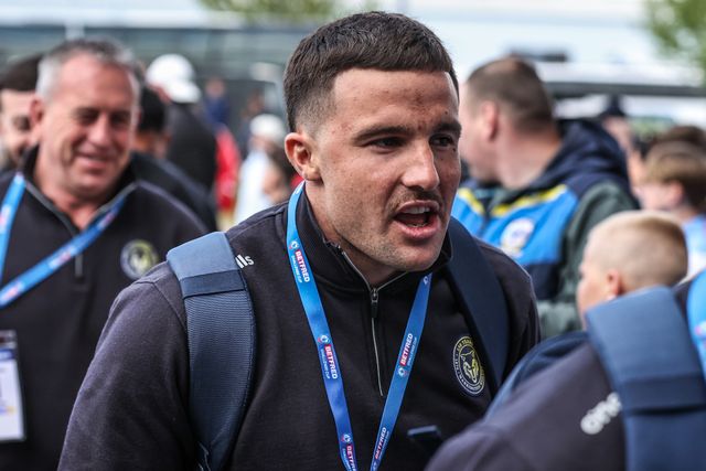 Josh Smith of Warrington Wolves arrives during the Betfred Challenge Cup Semi-Finals match Warrington Wolves vs Hull KR at Eco-Power Stadium, Doncaster, United Kingdom on 10 May 2026

(Photo by Alfie Cosgrove/News Images)