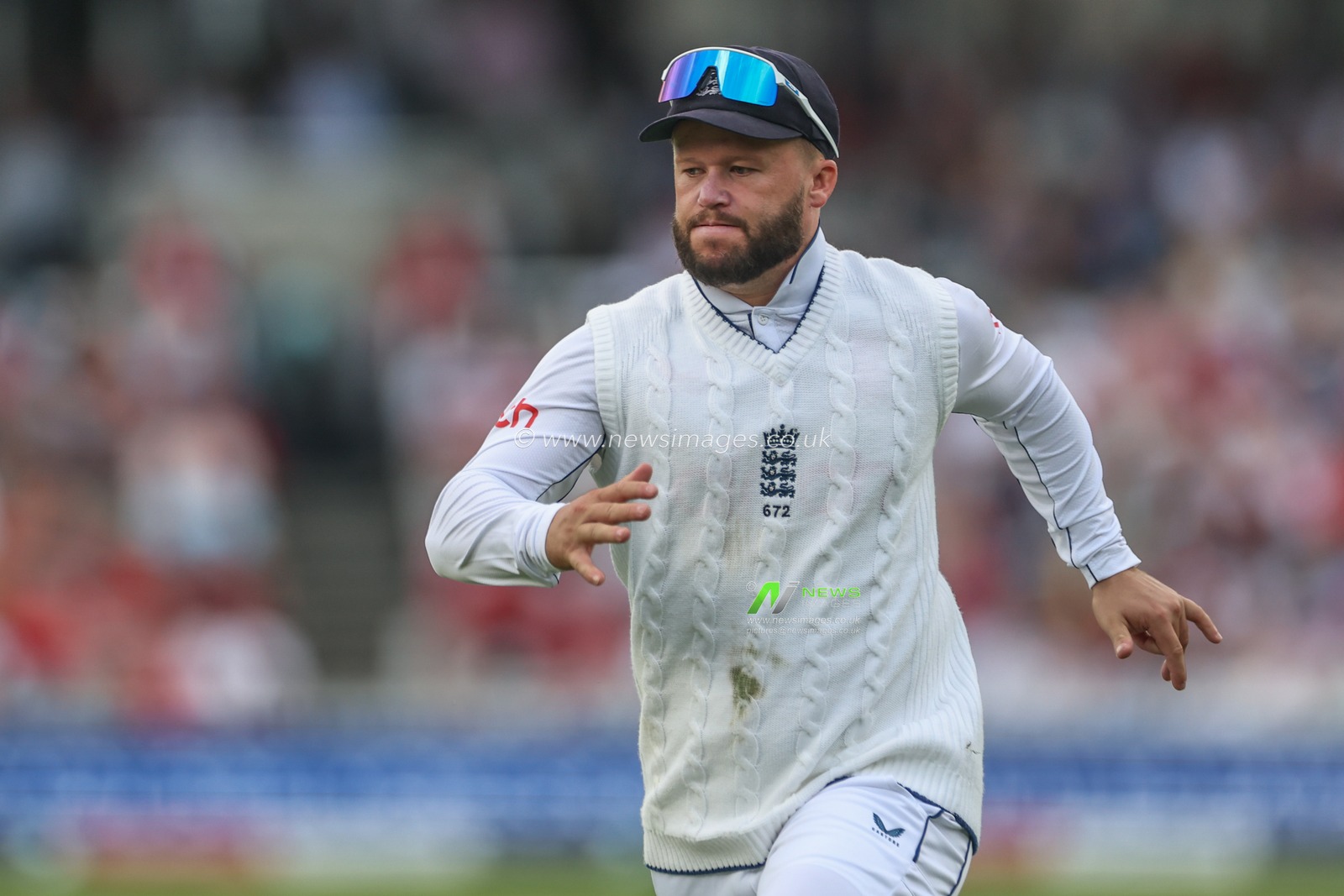 Ben Duckett of England chases down the ball during the Rothesay Test Match Day Two England v West Indies at Lords, London, United Kingdom, 11th July 2024

(Photo by Mark Cosgrove/News Images)