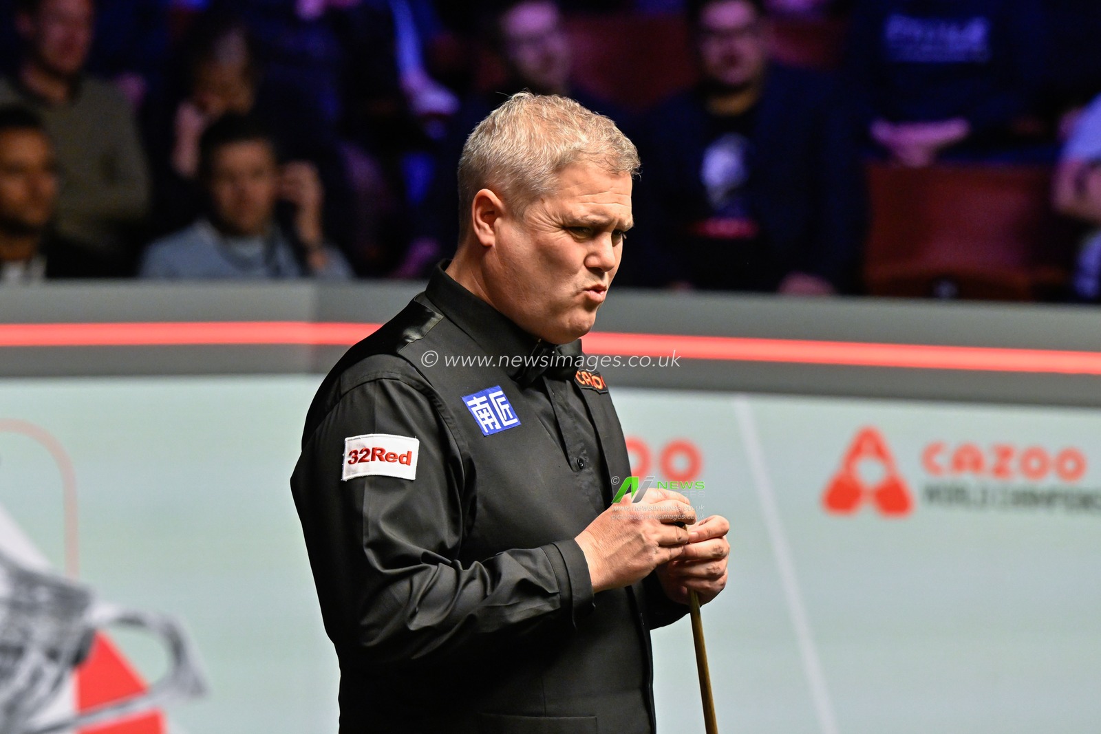 Robert Milkins reacts, during the Cazoo World Championships 2024 at Crucible Theatre, Sheffield, United Kingdom, 25th April 2024

(Photo by Cody Froggatt/News Images)